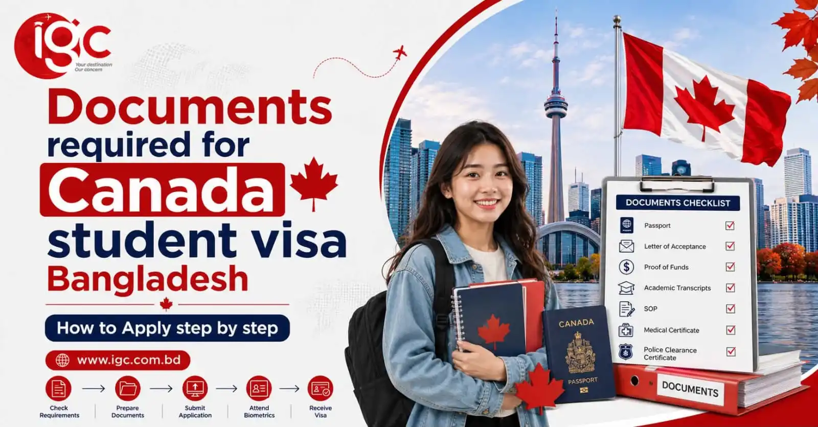 Documents Required for Canada Student Visa Bangladesh: How to Apply Step by Step